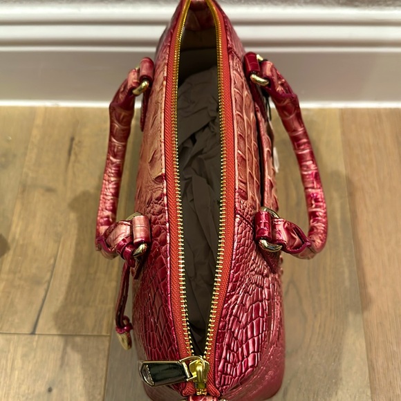 Brahmin Duxbury Satchel Lotus Melbourne Genuine Leather Handbag - Picture 6 of 6